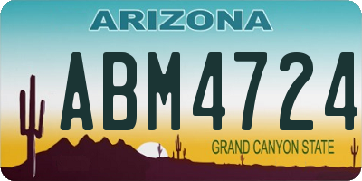 AZ license plate ABM4724