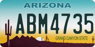 AZ license plate ABM4735