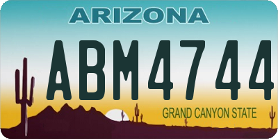 AZ license plate ABM4744