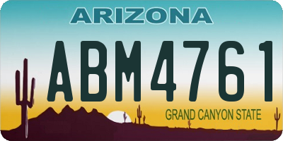 AZ license plate ABM4761