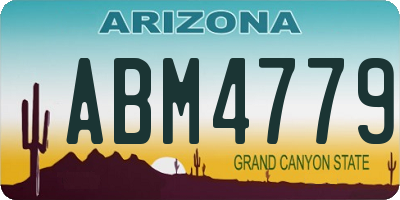 AZ license plate ABM4779