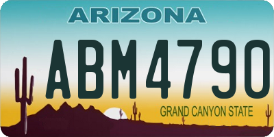 AZ license plate ABM4790