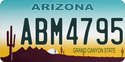 AZ license plate ABM4795