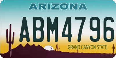 AZ license plate ABM4796
