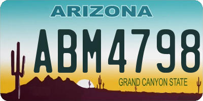 AZ license plate ABM4798