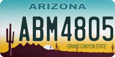 AZ license plate ABM4805