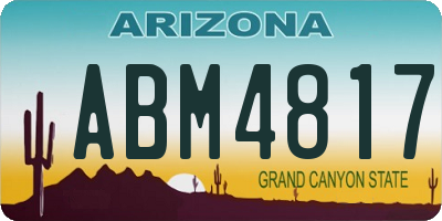 AZ license plate ABM4817