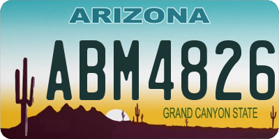 AZ license plate ABM4826