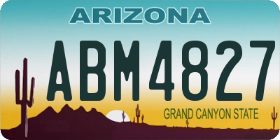 AZ license plate ABM4827