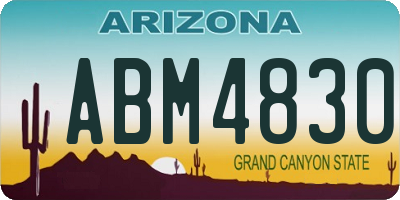 AZ license plate ABM4830