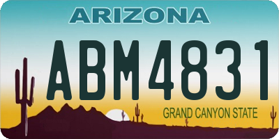 AZ license plate ABM4831