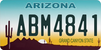 AZ license plate ABM4841