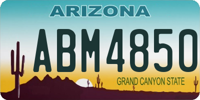 AZ license plate ABM4850