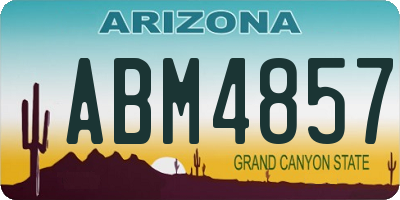 AZ license plate ABM4857
