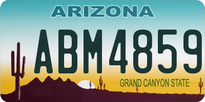 AZ license plate ABM4859
