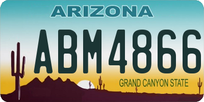 AZ license plate ABM4866