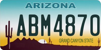 AZ license plate ABM4870