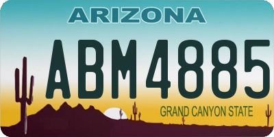 AZ license plate ABM4885
