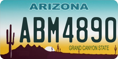 AZ license plate ABM4890