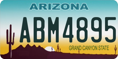 AZ license plate ABM4895