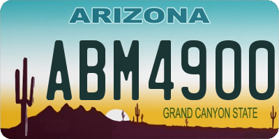 AZ license plate ABM4900