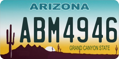 AZ license plate ABM4946