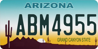 AZ license plate ABM4955