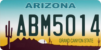 AZ license plate ABM5014