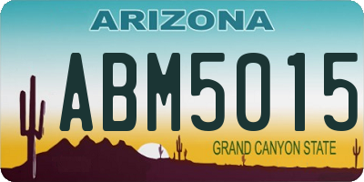 AZ license plate ABM5015