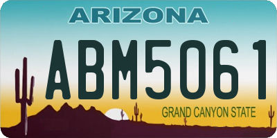 AZ license plate ABM5061