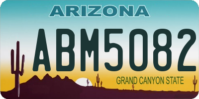 AZ license plate ABM5082