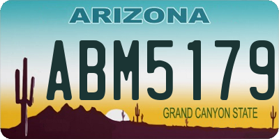 AZ license plate ABM5179