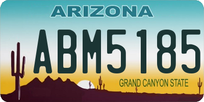 AZ license plate ABM5185