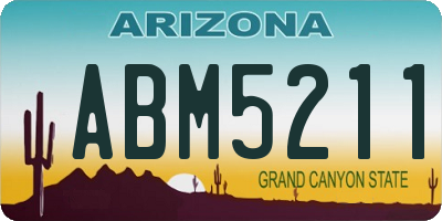 AZ license plate ABM5211