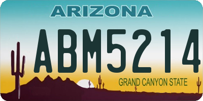 AZ license plate ABM5214