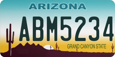AZ license plate ABM5234