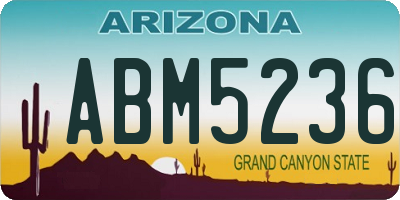 AZ license plate ABM5236
