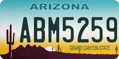 AZ license plate ABM5259
