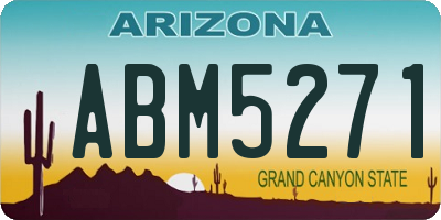 AZ license plate ABM5271