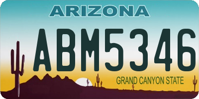 AZ license plate ABM5346