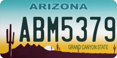 AZ license plate ABM5379