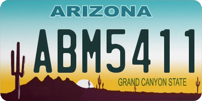 AZ license plate ABM5411