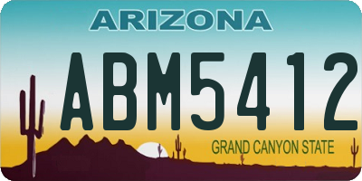 AZ license plate ABM5412