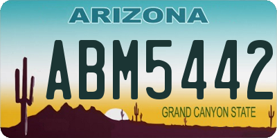 AZ license plate ABM5442