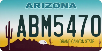 AZ license plate ABM5470