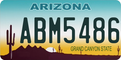 AZ license plate ABM5486