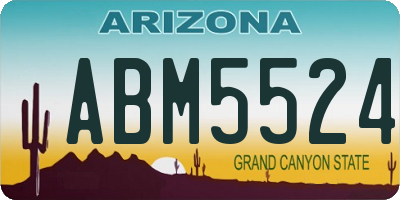 AZ license plate ABM5524