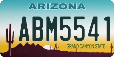 AZ license plate ABM5541