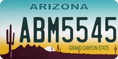 AZ license plate ABM5545