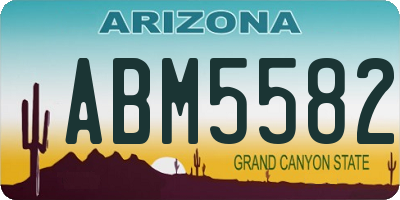 AZ license plate ABM5582
